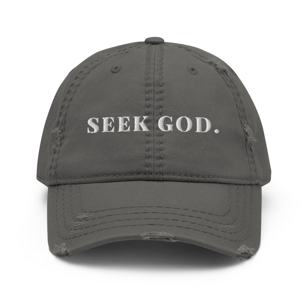 Seek God. Distressed Hat The Blessing Company The Blessing Company Hats.