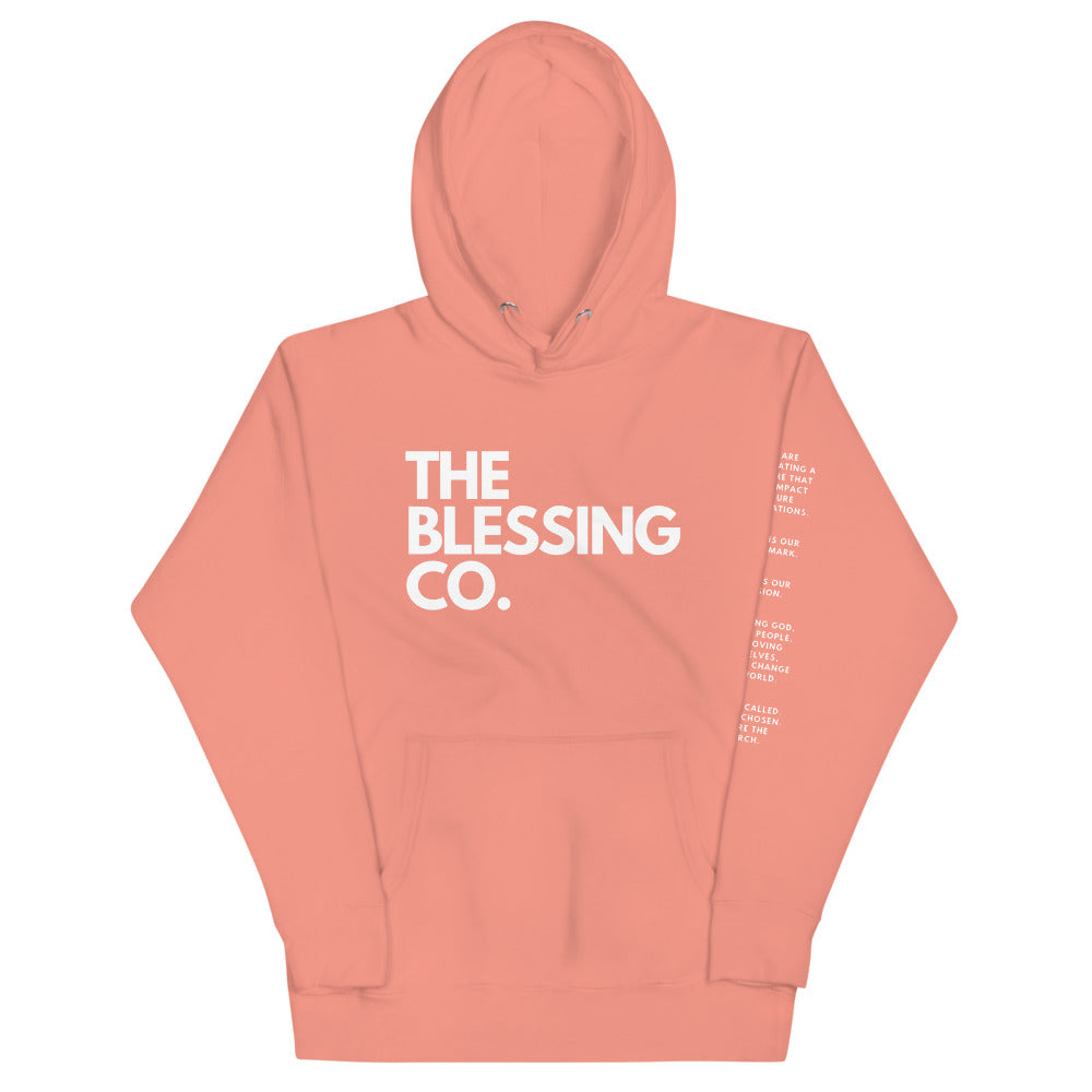 The Blessing Co. Premium Unisex Hoodie With Left Sleeve Statement