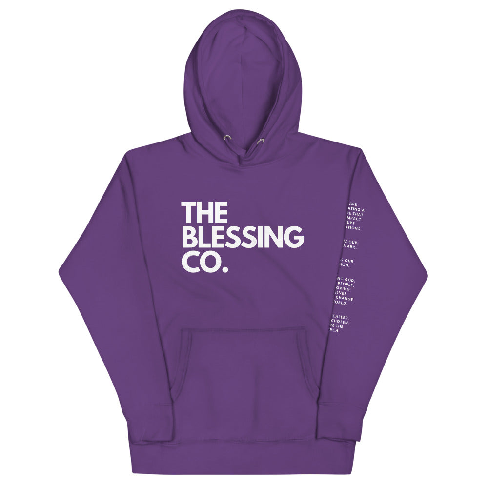 The Blessing Co. Premium Unisex Hoodie With Left Sleeve Statement