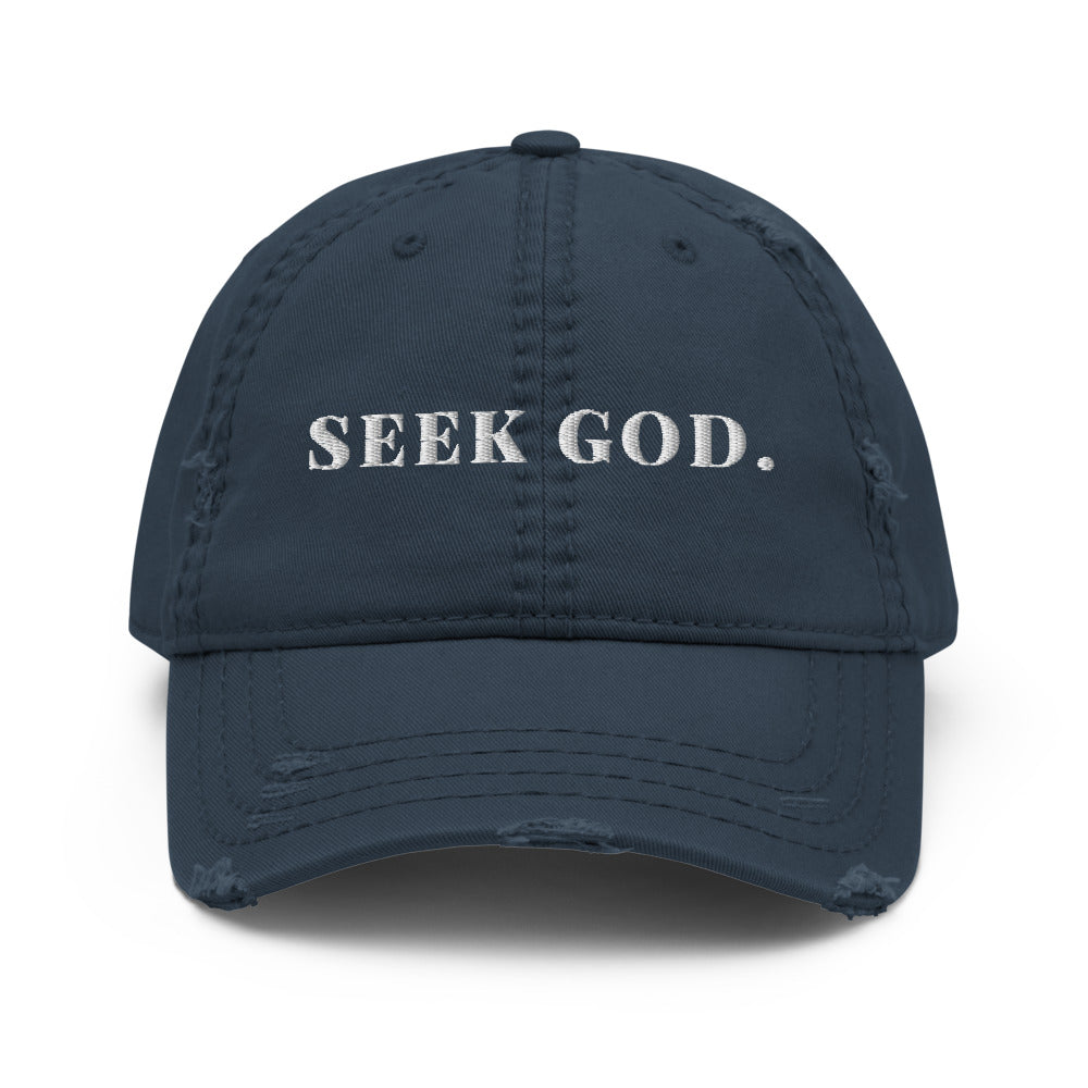 Seek God. Distressed Hat The Blessing Company The Blessing Company Hats.