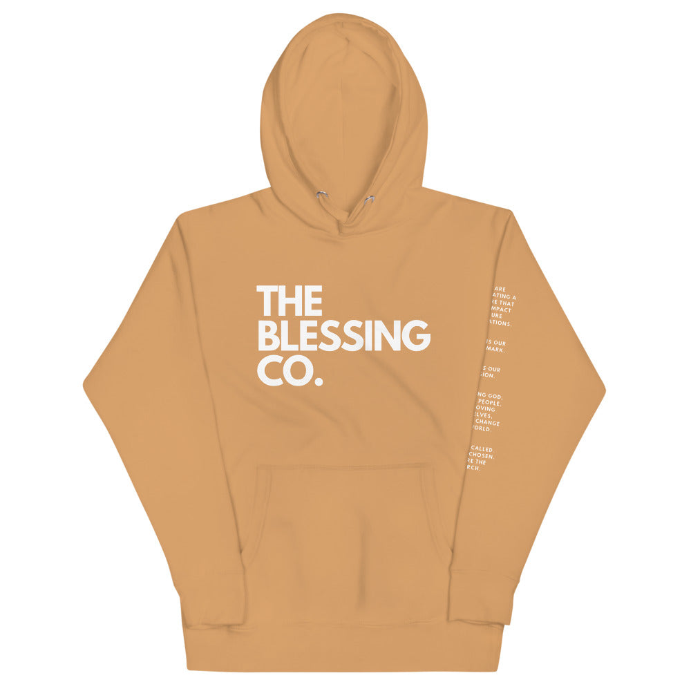 The Blessing Co. Premium Unisex Hoodie With Left Sleeve Statement