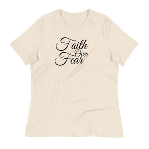 Faith Over Fear Women's T-Shirt The Blessing Company The Blessing Company Shirts.